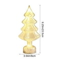 thumbnail image 3 of HomeKingdee Glass Christmas Tree Green Glowing Xmas Trees Home Decorations Tabletop Centerpiece Mantel Window Home Decor, 3 of 6