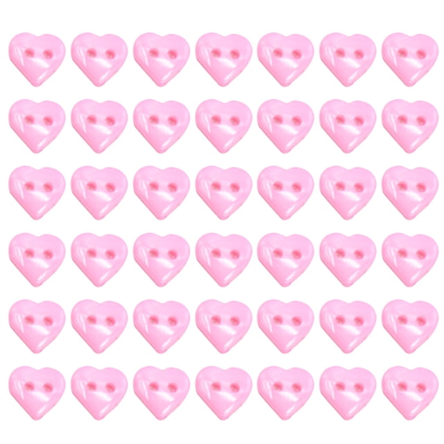 relayinert 100Pcs Child Buttons Resin Multi Color Heart 2 Holes Handmade Decoration for DIY Sewing Craft