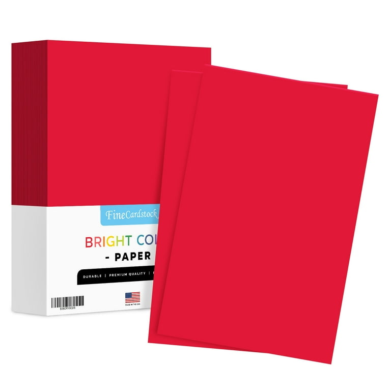 What color do you think the copy paper is in this Red, Bright