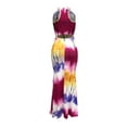 thumbnail image 6 of USSUMA Womens Maxi Sundresses Summer Casual Sleeveless Sexy Prom Formal Long Tank Bodycon Dresses Ladies Plus Size Tie-dye Halter Neck Sun Dress Beach Vacation Party Female, 6 of 6