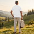 thumbnail image 7 of Homeyce Golf Polo Shirts for Men Short Sleeve Collar Polo Shirts Button Classic Casual Lightweight Polo Sweater Knitted Textured Golf T Shirt,White 3XL, 7 of 7