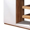 thumbnail image 4 of Sofa Table with 1 Door Cabinet and 2 Floating Shelves White and Brown, 4 of 5