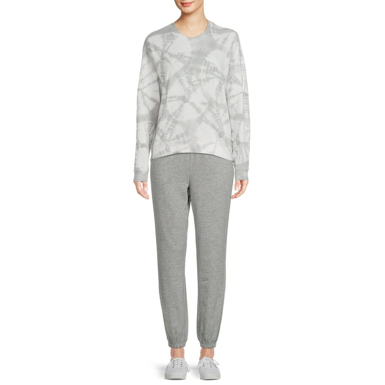 Time and Tru Women s Contrast Stitch Sweatpant Walmart