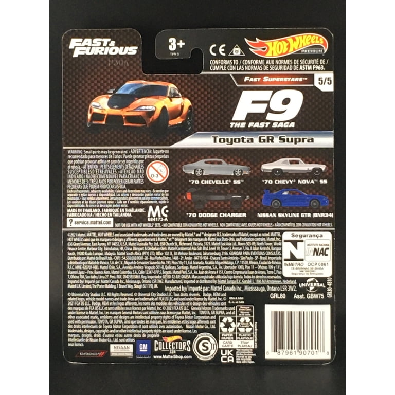 Hot Wheels Fast & Furious Collection of 1:64 Scale Vehicles from