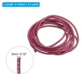 thumbnail image 2 of Uxcell Round Braided Leather Cord, 3mm Genuine Braided Leather Cords, Light Red(2.2 Yards), 2 of 6
