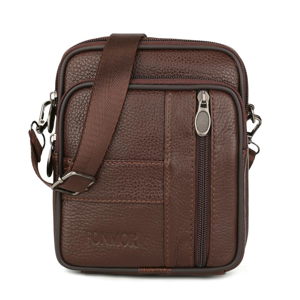 13 Inch Genuine Leather Cowhide Shoulder Bag Messenger Satchel Tablet Handbag 