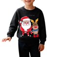 thumbnail image 3 of YunPes Merry Christmas Reindeer and Snowman Print Kids Casual Sweatshirt Crew Neck Top 18 Month Boy Sweater, 3 of 6