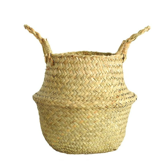 Seagrass Wicker Basket Wicker Basket Flower Pot Folding Basket Dirty Basket Bg