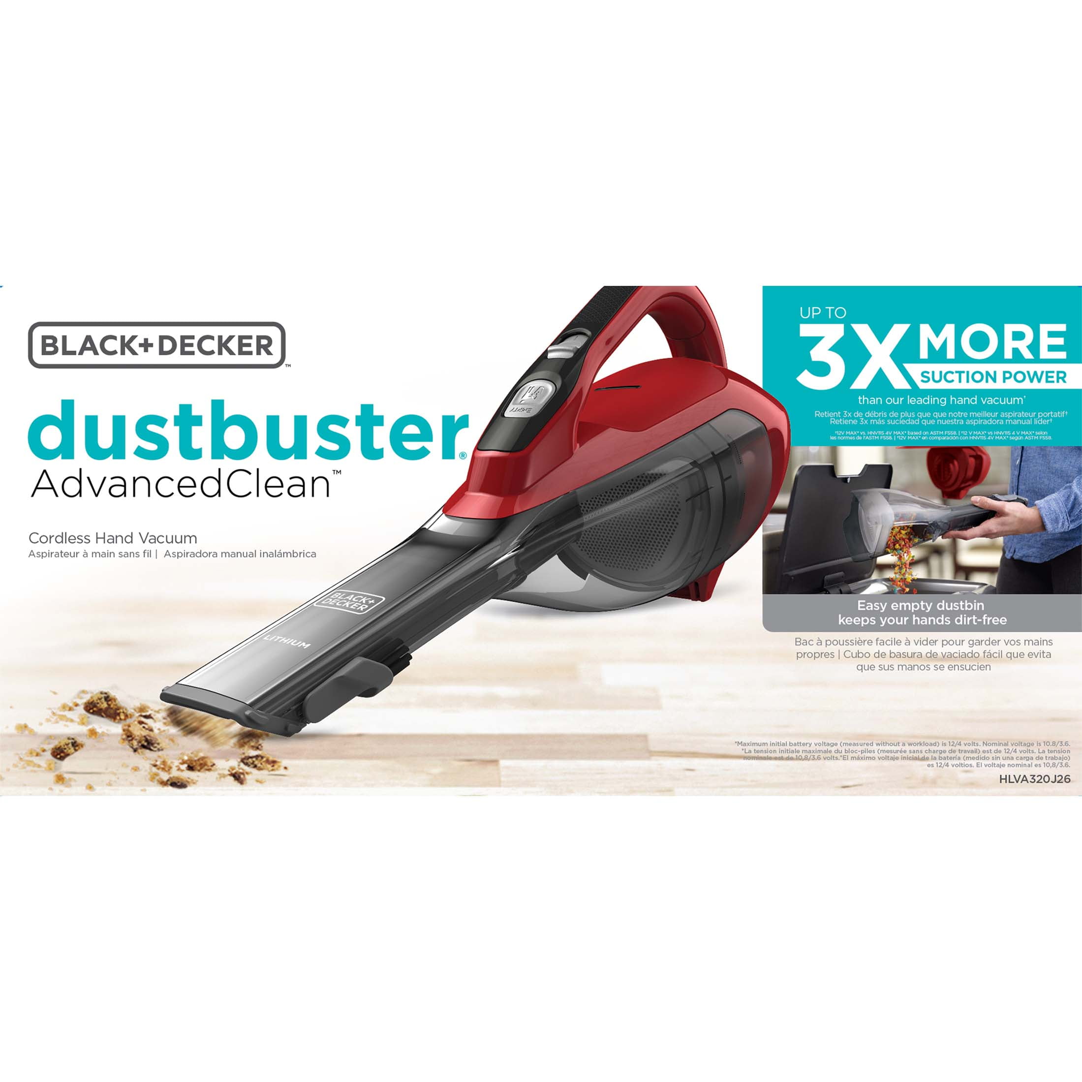 Black+decker Dustbuster Blast Bagless Cordless Washable Filter Handheld Vacuum