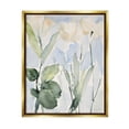 thumbnail image 2 of Stupell Industries Abstract White Flowers Leaves Watercolor Effect Brushstrokes Painting Metallic Gold Floating Framed Canvas Print Wall Art, Design by Lanie Loreth, 2 of 5