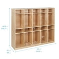 thumbnail image 2 of ECR4Kids 10-Section Storage Coat Locker and 10 Letter Size Trays with Lids, Kids Furniture, Natural, 2 of 9