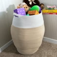 thumbnail image 3 of Home-Complete Cotton Rope Laundry Basket with Handles for Adult, Natural, 3 of 5
