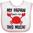 thumbnail image 3 of Inktastic My Papaw Loves Me Boys or Girls Baby Bib, 3 of 4