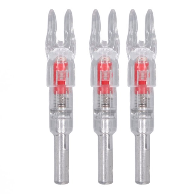 3PCS Lighted Archery Nocks, Led Lighted Nocks for Arrows Automatic Lighting 6.2mm Internal Diameter Archery Shaft Luminous Tail for Outdoor