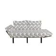 thumbnail image 2 of Food Futon Couch, Simplistic Drawn Pizza Slices Sketchy Fast Food Italian Meal Pepperoni Tasty, Daybed with Metal Frame Upholstered Sofa for Living Dorm, Loveseat, Umber and White, by Ambesonne, 2 of 4