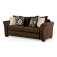thumbnail image 2 of Furniture of America Jaqui Transitional Fabric Nailhead Sofa in Chocolate, 2 of 9