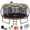 Black, variant on Lumeavetra Outdoor Trampoline for Kids & Adults with Anti-Rust Coating, Safety Enclosure Net, Basketball Hoop, Sprinkler & Ladder, Heavy-Duty Trampolne, Ideal Gift for Boys & Girls Birthday