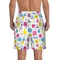thumbnail image 3 of Naloa Doodle Fruits Men's Beach Shorts, Surfing shorts, Swim trunks, Quick Dry Swim Trunks for Surfing Beach Fun - 3X-Large, 3 of 9