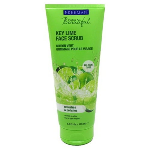 Freeman Feeling Beautiful Key Lime Face Scrub, All Skin Types, 6 oz, 6