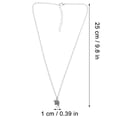 thumbnail image 4 of Miangastore Collier Statement pour Femmes en Métal Argenté 2 Pcs 9.8X0.4X0.1In, 4 of 9