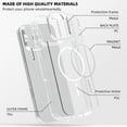 thumbnail image 4 of TECH CIRCLE For iPhone 16e Clear Phone Case 6.1" 2025 Model with Magnetic Ring, Compatible with MagSafe Accessories, Hard Transparent Back, Slim Lightweiht Protective Cover For Women Men, Gray, 4 of 8