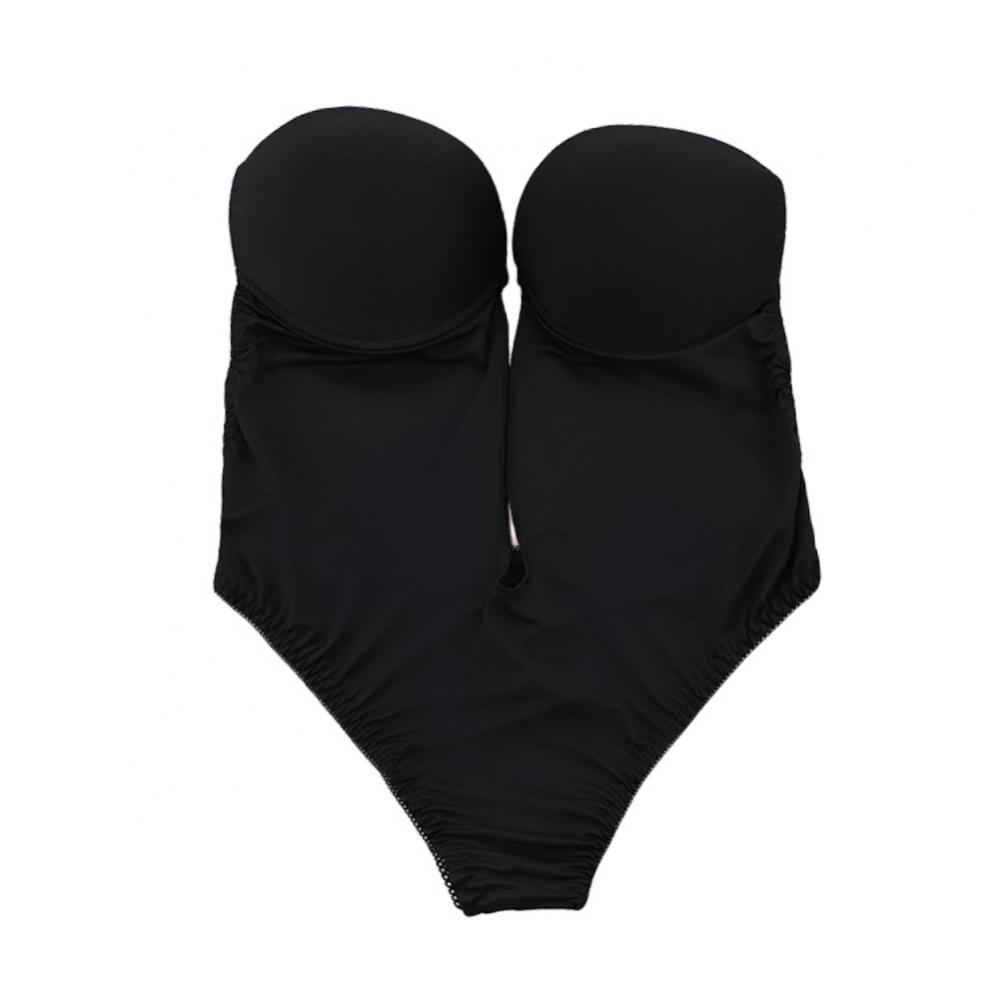 Xmarks Women's Backless Shapewear U Plunge Seamless Thong Full Lace