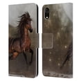 thumbnail image 1 of Head Case Designs Officially Licensed Simone Gatterwe Horses Brown Leather Book Wallet Case Cover Compatible with Apple iPhone XR, 1 of 6