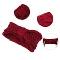 thumbnail image 3 of Unique Bargains 1 Pc Women's Warm Headband Winter Comfortable Ear Warmer Bow Head Wraps Red, 3 of 6