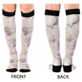 thumbnail image 4 of FORMRS Womens Knee High Socks Casual Long Thick Travel Daily Wear, 1 Pair, Purple Watercolor Seashells, 4 of 6
