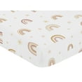 thumbnail image 4 of Sweet Jojo Designs Boho Rainbow Pink White Taupe Mauve Fitted Crib Sheet, 4 of 6