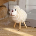 thumbnail image 2 of Matoen Christmas Wool Felt Lamb Plush Sheep Figurine Table Ornament Farm Animal Decorative Figurines for Home Office Bookshelves Decor, 2 of 7