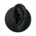 thumbnail image 1 of Vogacara Modelo de oreja de simulación negra, silicona para exhibición de joyas, ayuda para dormir Asmr Suministros de Oído Izquierdo Negro, 1 of 1