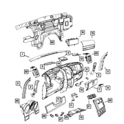 Genuine OE Mopar Instrument Panel Glove Box - 1KE741JJAB