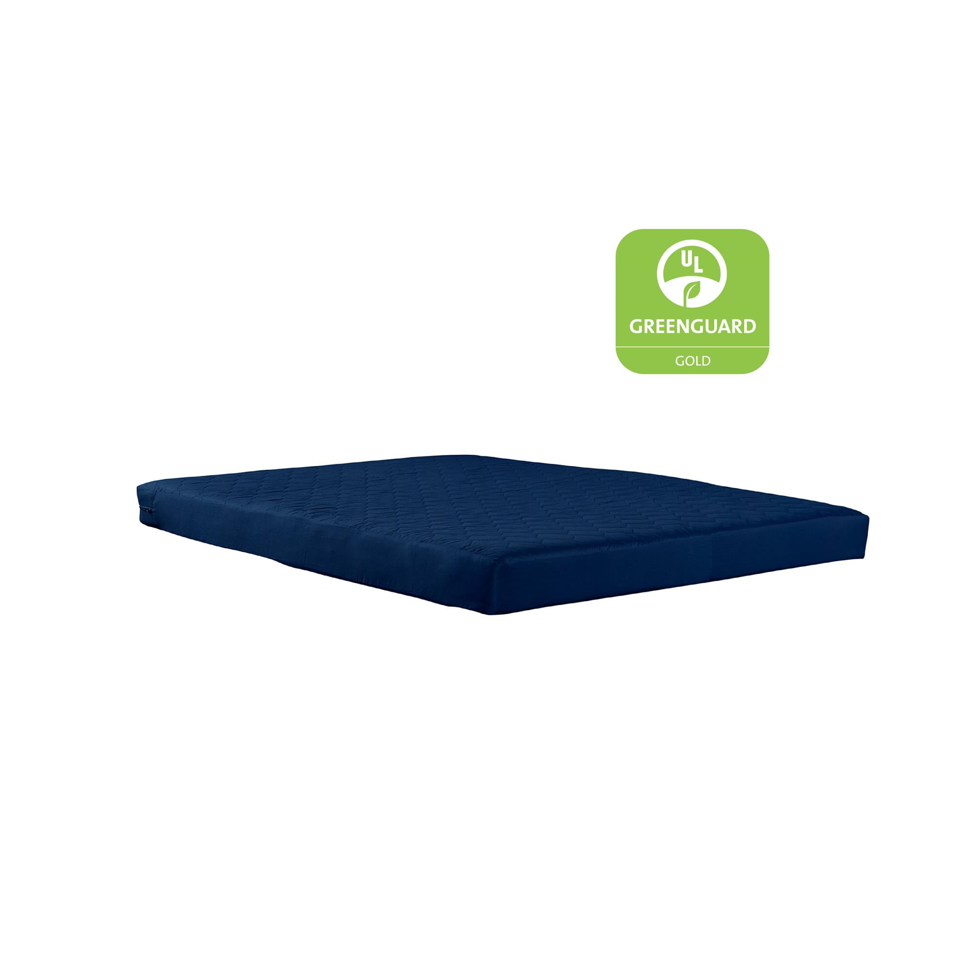 DHP Value 6 Inch Thermobonded Polyester Filled Quilted Top Bunk Bed Mattress, Full, Navy