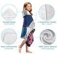 thumbnail image 7 of Purple Butterfly Rose Pattern Hooded Bath Towel，50"x30" for Ages 3 To 12 Kids, Quick Dry Lightweight Soft Microfiber Hood Beach Towel Cover Up for Kids, 7 of 7