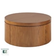 thumbnail image 3 of Walker Edison Modern Easy Assembly Oak Veneer Coffee Table, Medium Brown Oak, 3 of 14