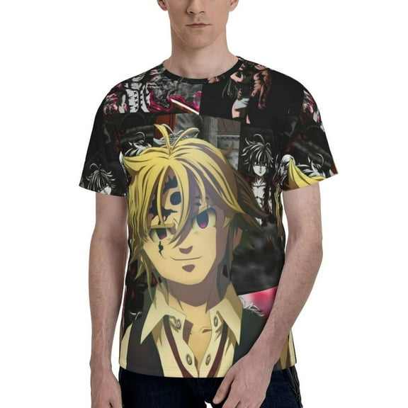 The Seven Deadly Sins Men's T Shirts Cartoon Graphic Short Sleeve Tees Novelty Casual Unisex Adults Tee Shirt Tops
