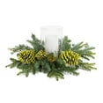 thumbnail image 2 of Home Decorative Mixed Pine Candle Holder 18"D x 7.75"H PVC, 2 of 3