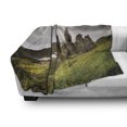 thumbnail image 3 of Scotland Soft Flannel Fleece Throw Blanket, Landscape View of Old Man of Storr Rock Formation Dull Weather and Gloomy Sky, Cozy Plush for Indoor and Outdoor Use, 50" x 70", Multicolor, by Ambesonne, 3 of 6