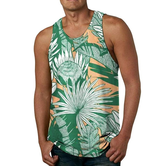 Jkety Gym Tank Tops for Men Mens Sleeveless Tank Tops Casual Tank Shirts Beach Summer Tops(3XL,Black)