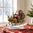 thumbnail image 7 of Darzheoy Christmas Santa Figurine, Sleigh Acrylic Tabletop Ornament, Winter Holiday Gift Accent, Christmas Decorations Indoor for Home Table Shelf Mantel, 7 of 7