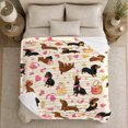 thumbnail image 5 of Dachshund Dog Star Fun, Playful Pet Portrait Pattern, Warm Flannel Blanket for Living Room and Bedroom with Detailed Artwork, Dog Lovers Christmas Gift, Pet Lover Home Decor, 5 of 9