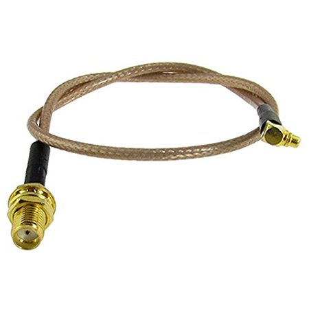 RF pigtail cable SMA female to MMCX male right angle RG316 30CM