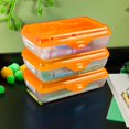 thumbnail image 2 of Sterilite Plastic Pencil Box with Lid, Neon Orange, 2 of 2