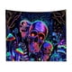 thumbnail image 1 of Accesorios De Tela De Tapiz De Calavera Reactiva UV Iluminando Su Decoración Con Telón De Fondo Fluorescente, 1 of 7