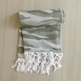 thumbnail image 2 of Brielle Home Camo Turkish Peshtemal Bath and Beach Towel 39 x 70 Green, 2 of 10