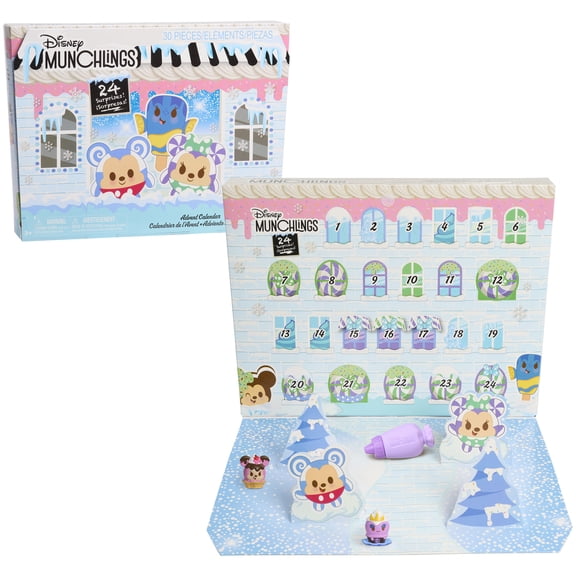 Disney Munchlings Scented Advent Calendar, Toy Figurines, Kids Toys for Ages 5 up, Walmart Exclusive