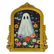 Ghost & Flowers Tabletop Decor, Multicolor, 8.35" x 7", Halloween by Way To Celebrate