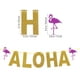 thumbnail image 3 of KAKOWELY Banner Aloha con flamencos brillantes, decoración para fiesta hawaiana, fiesta luau, fiesta tropical de verano, 3 of 4