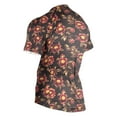 thumbnail image 3 of joogoo Red Peony Flowers Pattern Men's Cycling Jerseys Mountain Bike Short Sleeve Tops 3XL, 3 of 7